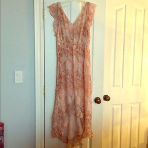NWT Anthropologie floral high-low dress